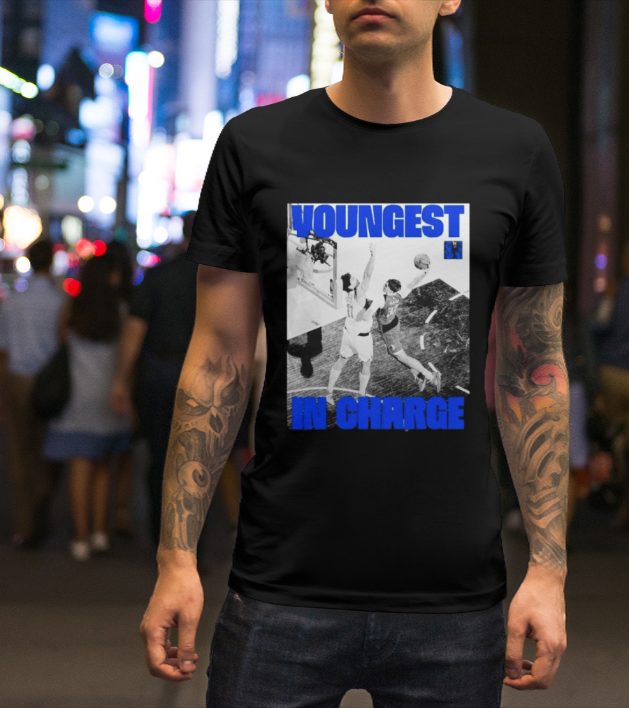 Youngest In Charge Cooper Flagg Dallas Mavericks Dunk T-Shirt