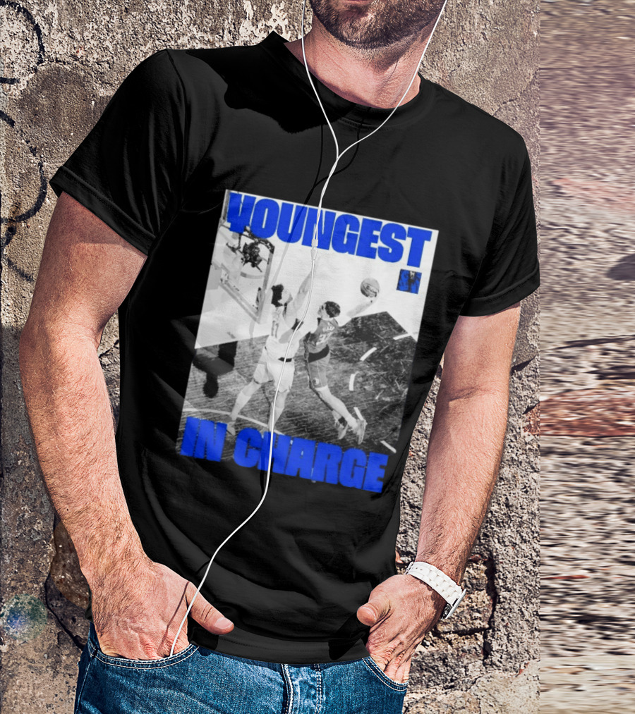 Youngest In Charge Cooper Flagg Dallas Mavericks Dunk T-Shirt