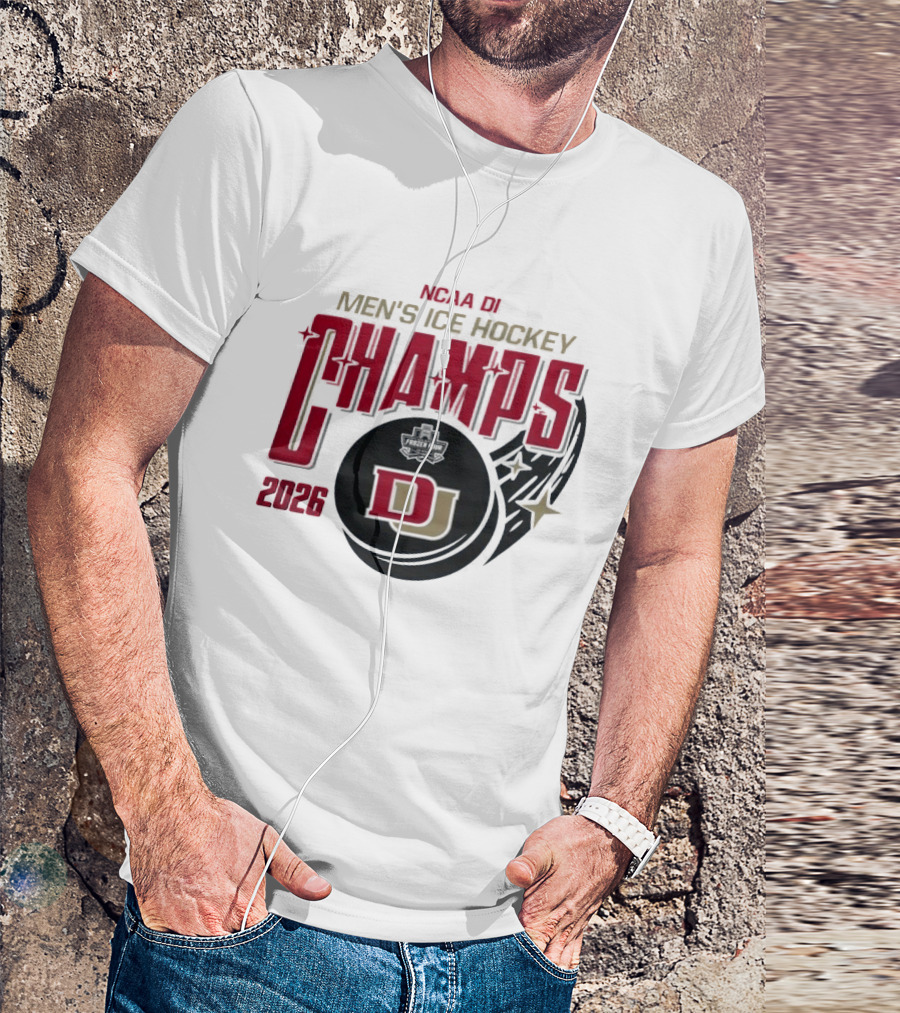 NCAA DI Men's Ice Hockey Champs 2026 DJ Denver Pioneers T-Shirt