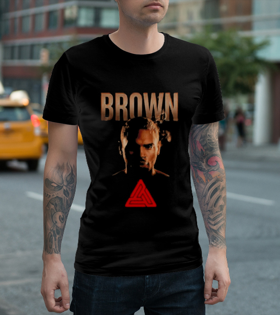 Chris Brown 2026 R&B Tour Promo with Geometric T-Shirt