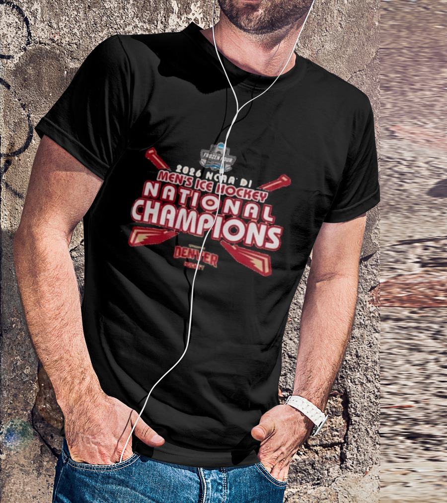 2026 NCAA DI Men's Ice Hockey National Champions Denver Hockey T-Shirt