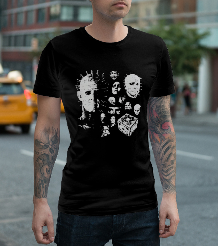 Futuremonsters Hellraiser Puzzle Box And Cenobite Faces T-Shirt