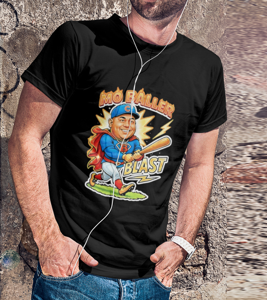 Mo Baller Blast Superhero Baseball Power T-Shirt