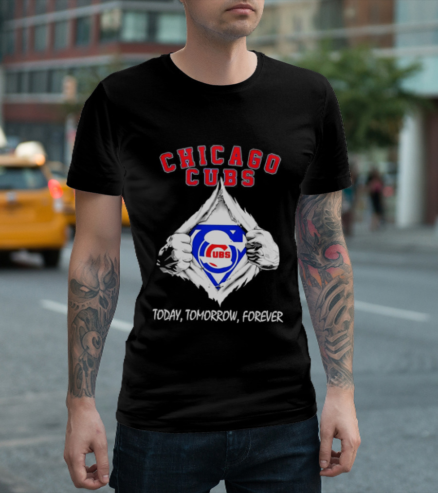 Chicago Cubs Blood Inside Me Today Tomorrow Forever T-Shirt