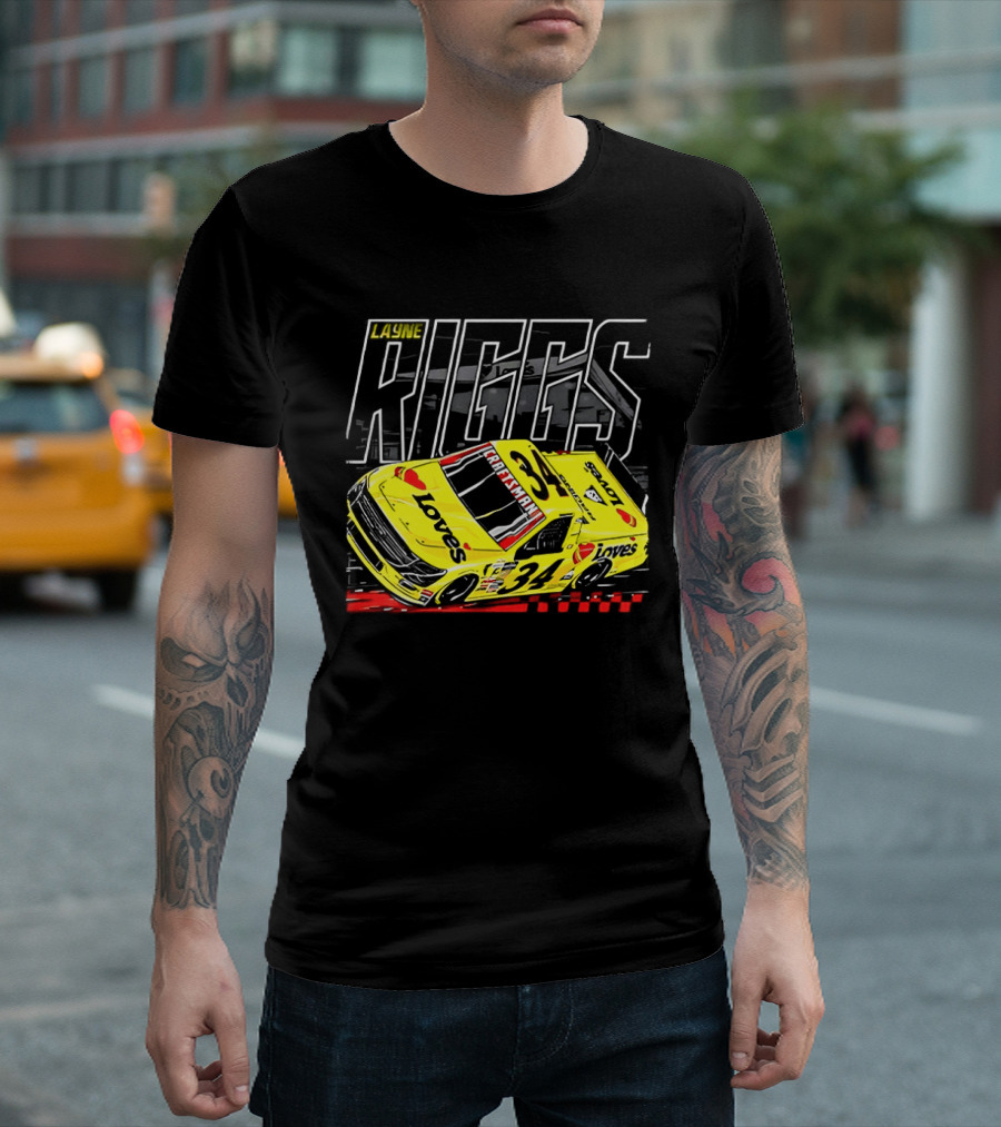 Louie Riggs Jesus Oh No I Sure Hope No One Punishes Me For My Sins Racing 34 T-Shirt