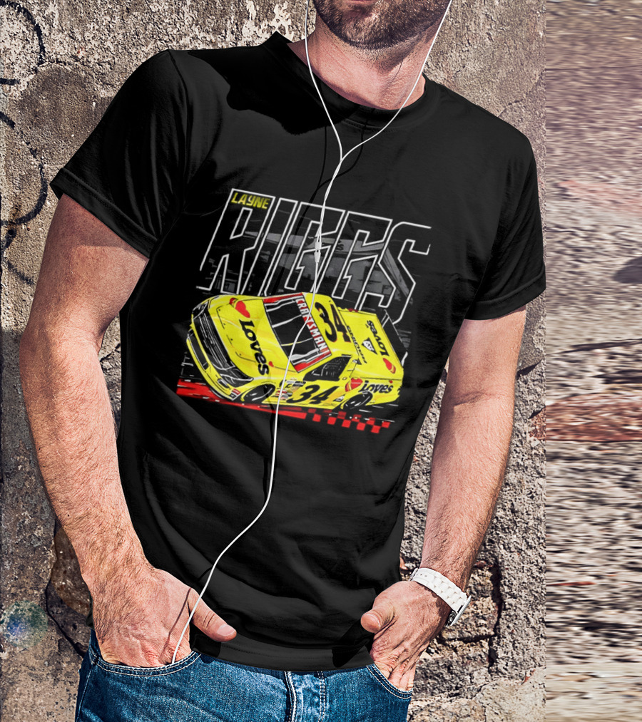 Louie Riggs Jesus Oh No I Sure Hope No One Punishes Me For My Sins Racing 34 T-Shirt