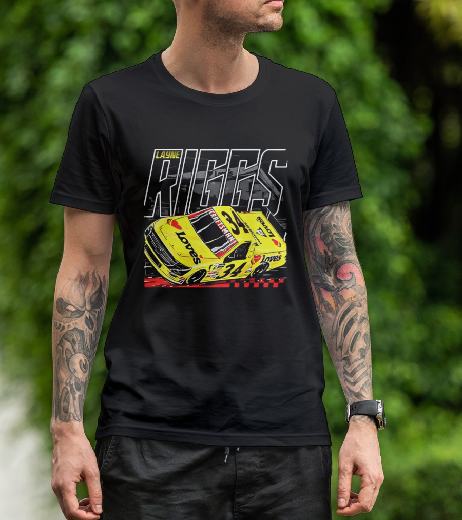 Louie Riggs Jesus Oh No I Sure Hope No One Punishes Me For My Sins Racing 34 T-Shirt