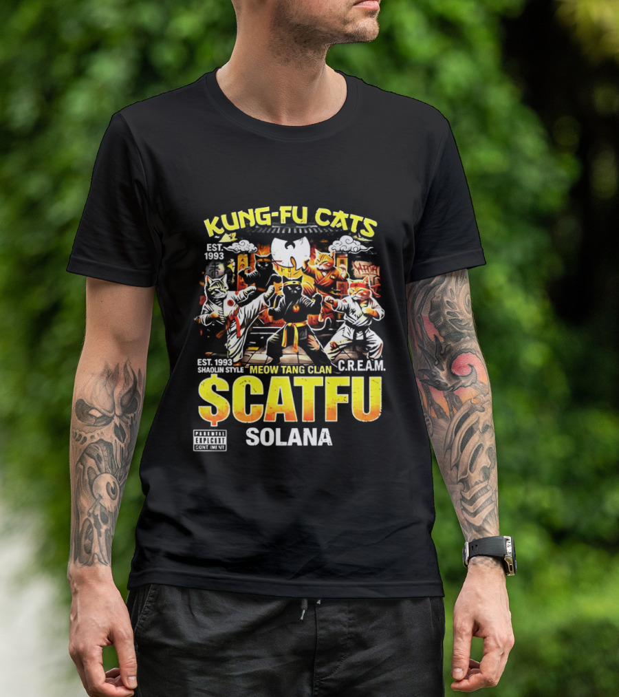Kung Fu Cats Meow Tang Clan Catfu Solana C.R.E.A.M. T-Shirt