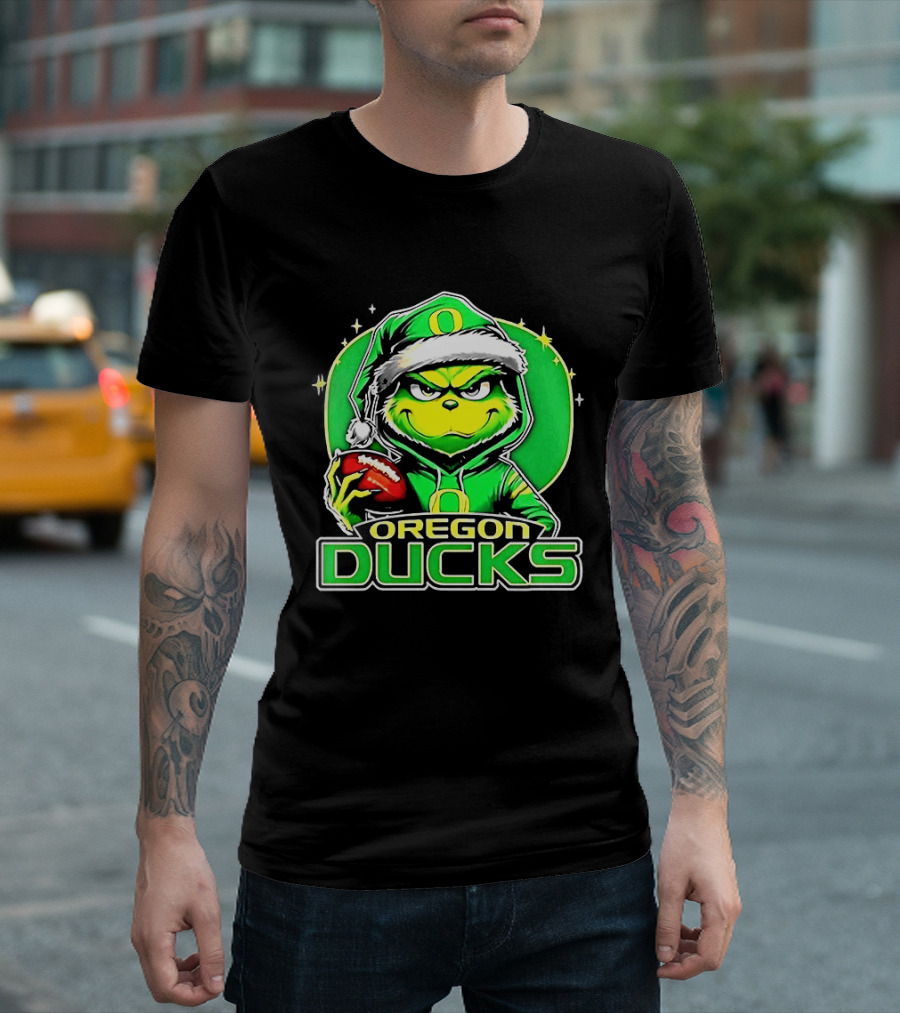 Santa Grinch Oregon Ducks Christmas 2025 T-Shirt
