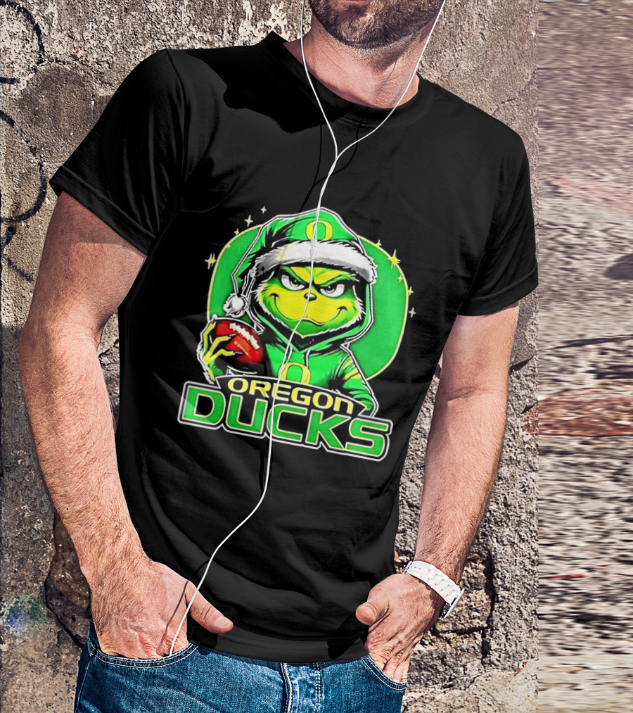 Santa Grinch Oregon Ducks Christmas 2025 T-Shirt