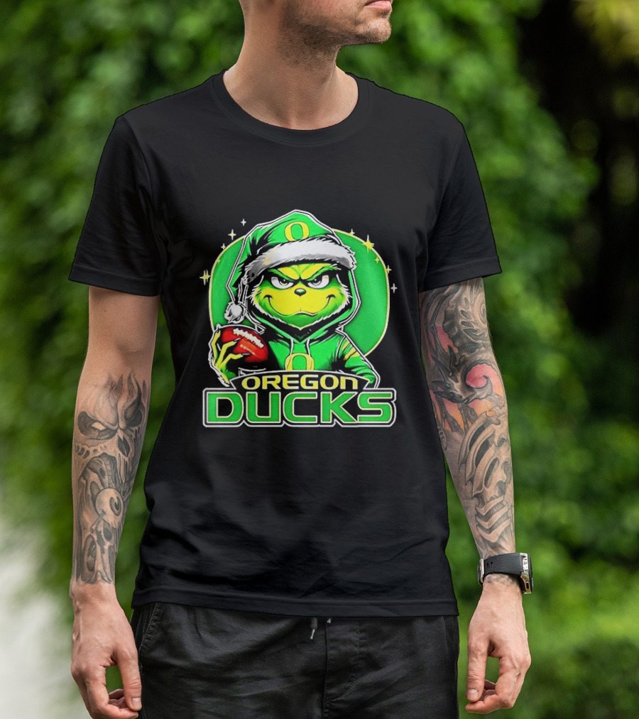 Santa Grinch Oregon Ducks Christmas 2025 T-Shirt