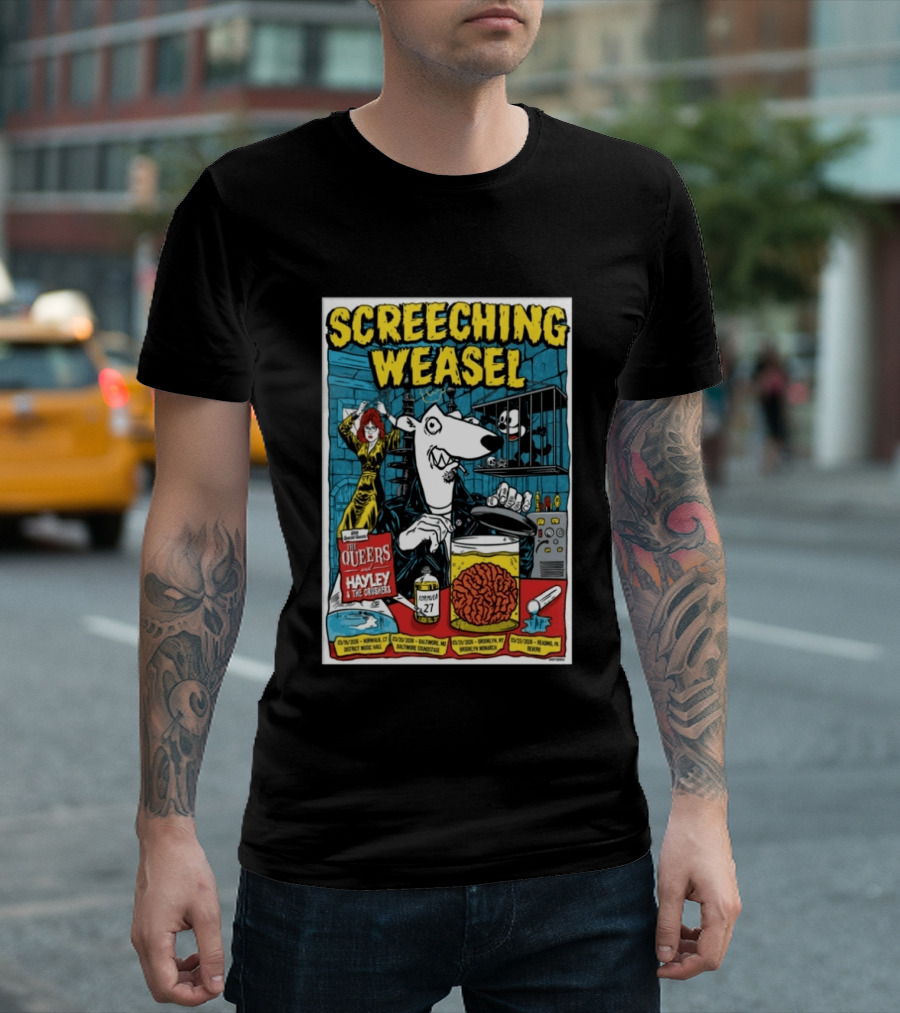 Screeching Weasel Show March 19 2026 District Music Hall With The Queers And Hayley And The Crushers T-Shirt
