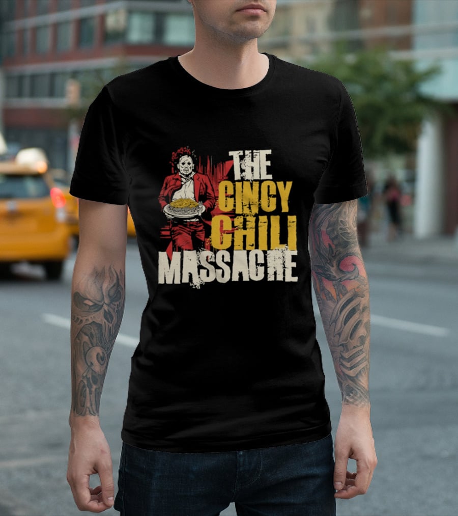 The Cincy Chili Massacre Horror Theme Cincinnati Food T-Shirt