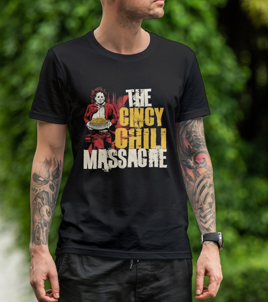 The Cincy Chili Massacre Horror Theme Cincinnati Food T-Shirt