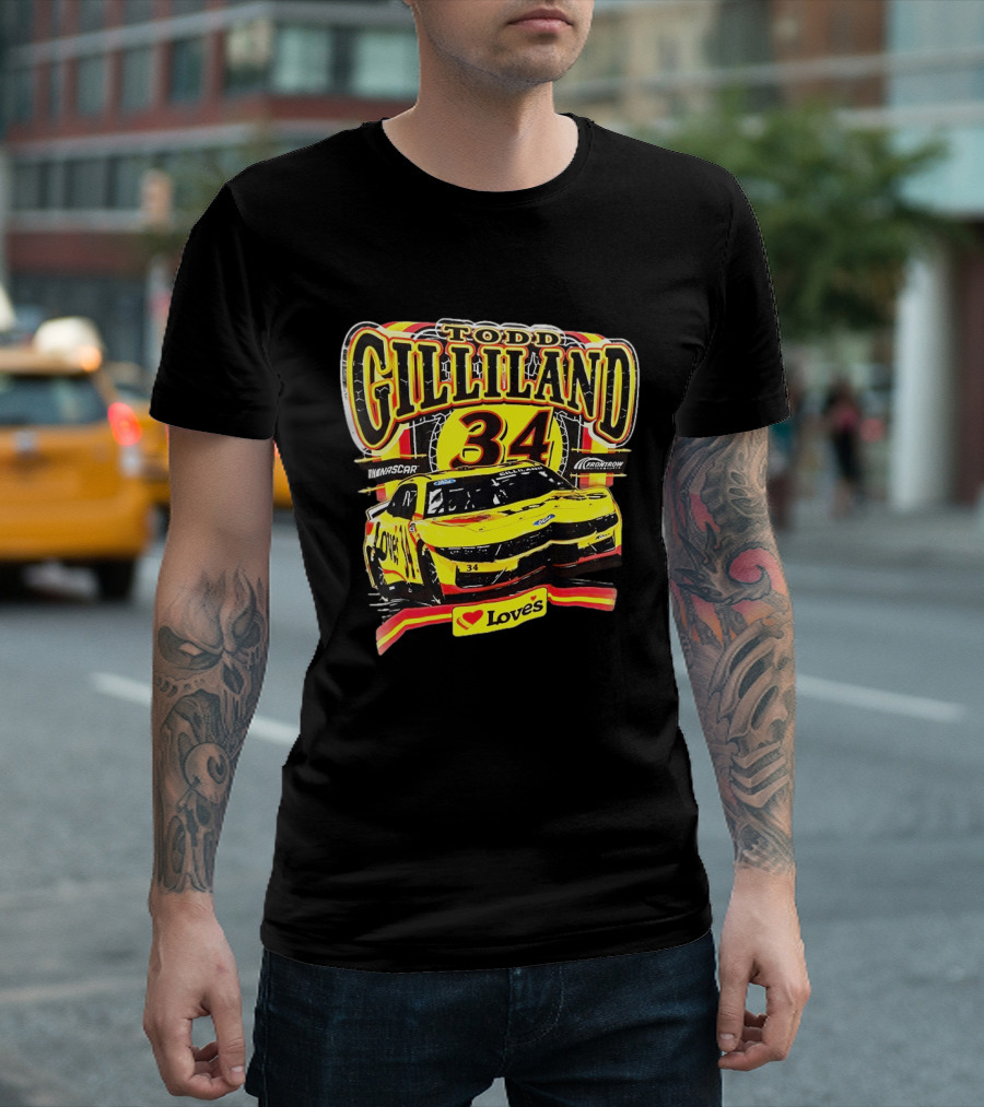 Todd Gilliland NASCAR Love's Travel Stops 34 Racing Car T-Shirt