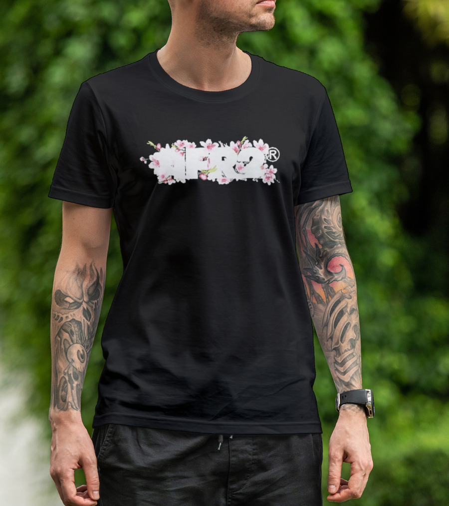 FR2 Embroidery Sakura Cherry Blossoms T-Shirt
