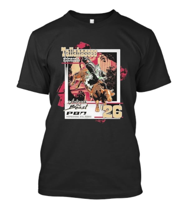Tallahassee Florida PBR 2026 Unleash The Beast Professional Bull Riders T-Shirt