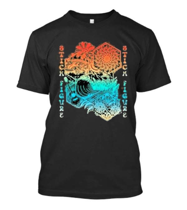 Stick Figure Coastal Cruiser Sun And Waves T-Shirt