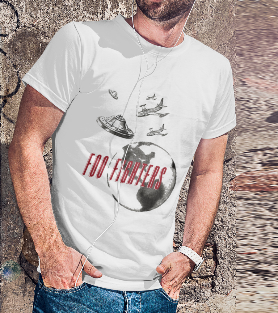 Foo Fighters UFO Earth And Aircraft Encounter T-Shirt