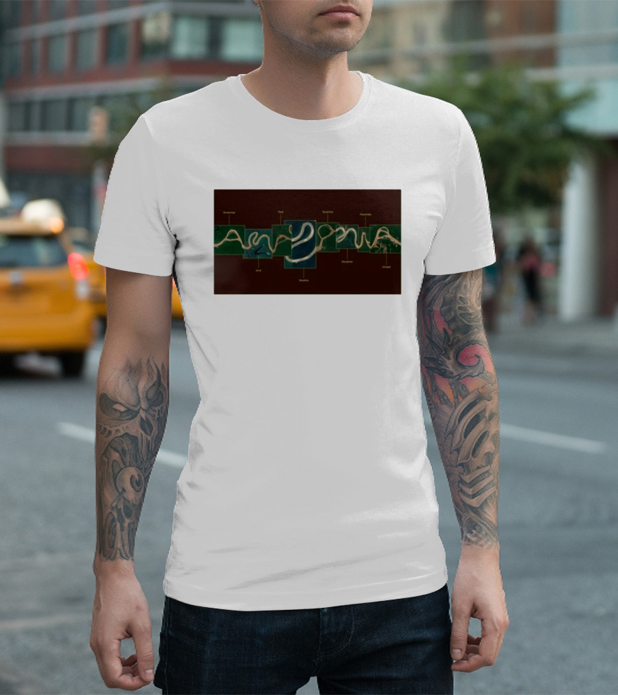 Amazonia Amazon River Map 2026 Peru Anavilhanas Mapará Teotônio Rondônia Amupá Açu Amacá T-Shirt