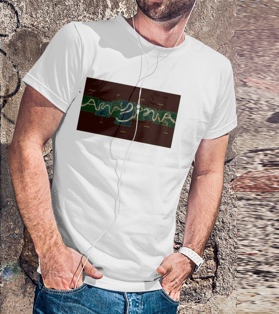 Amazonia Amazon River Map 2026 Peru Anavilhanas Mapará Teotônio Rondônia Amupá Açu Amacá T-Shirt