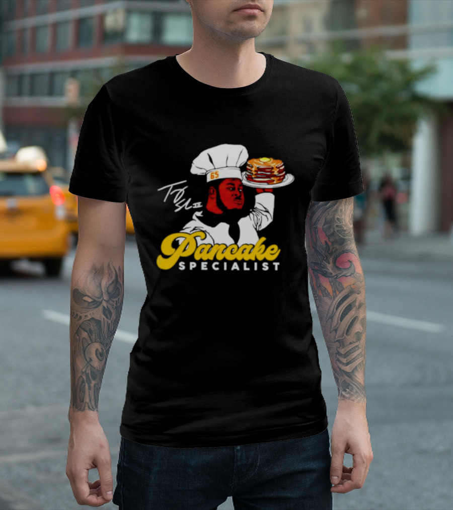 Trey Smith 65 Pancake Specialist Chef T-Shirt