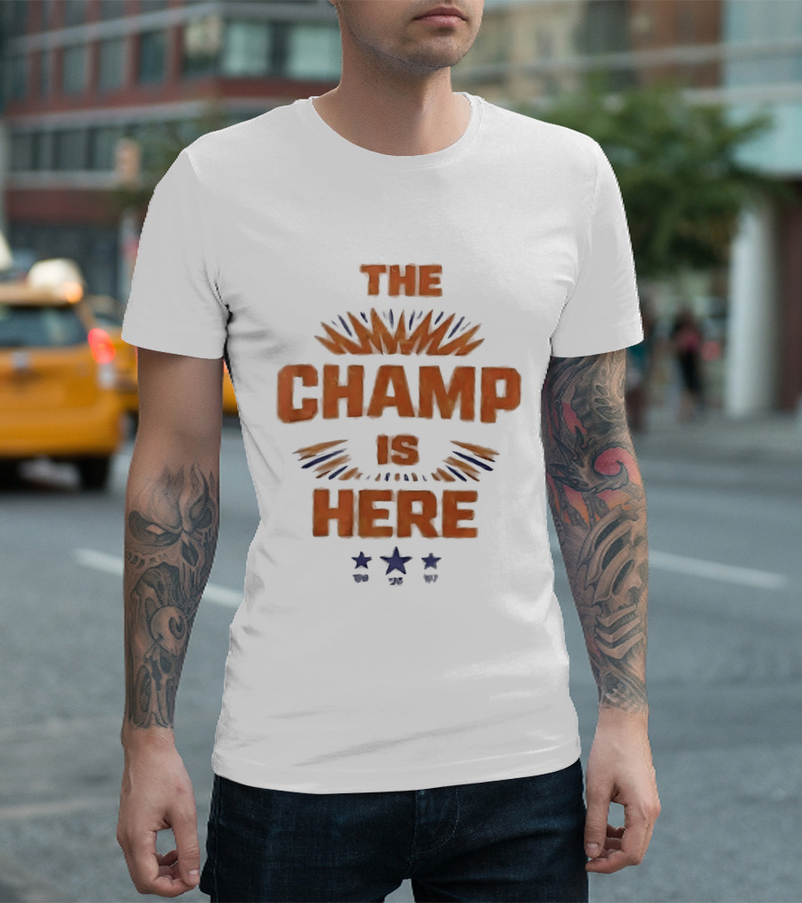 Florida Victorious The Champ Is Here Stars And Stripes Orange Blue T-Shirt