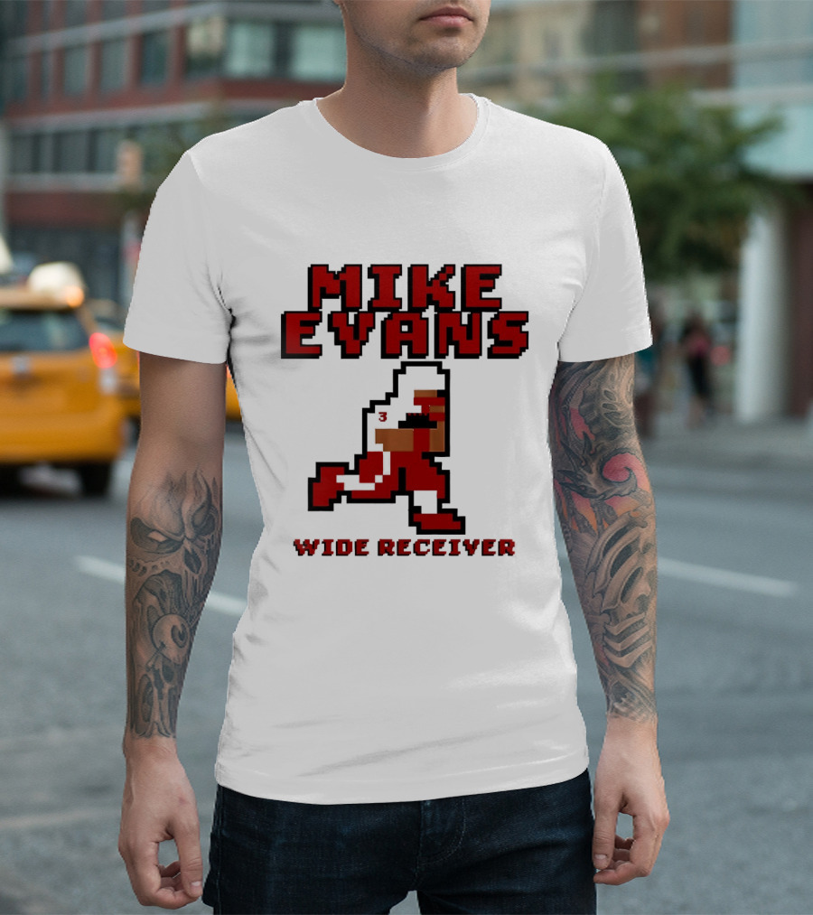 Mike Evans 8 Bit Wide Receiver NFL Football T-Shirt
