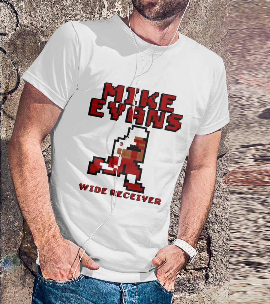 Mike Evans 8 Bit Wide Receiver NFL Football T-Shirt