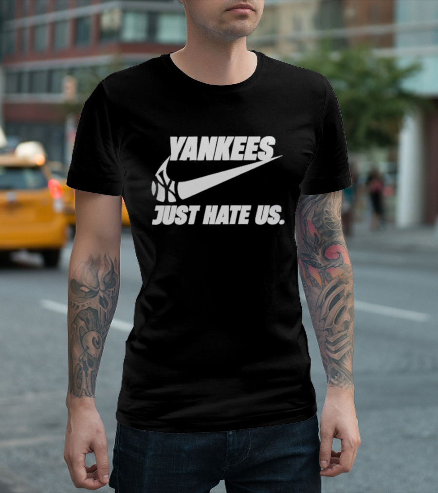 Yankees Just Hate Us Sneaker Swoosh T-Shirt