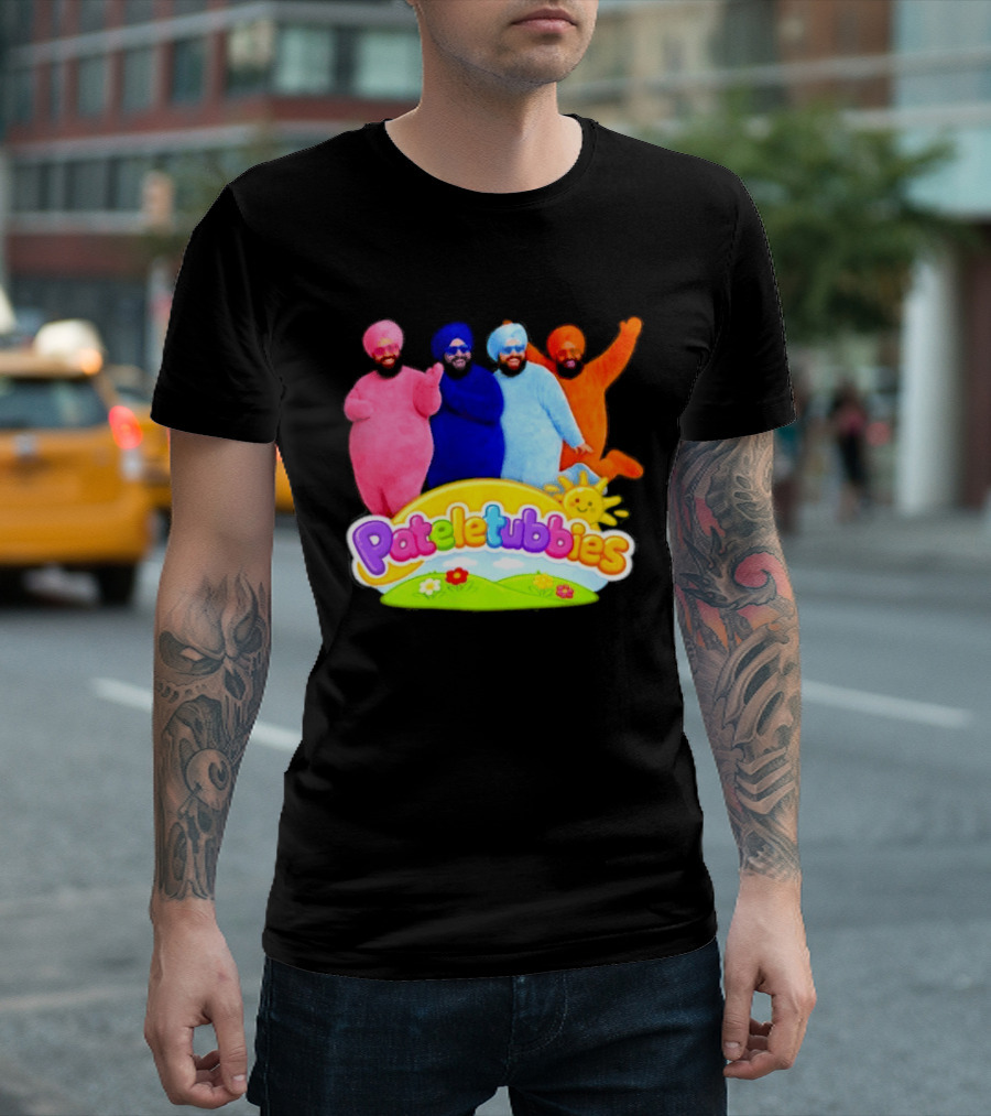 Pateletubbies Indian Characters With Colorful Outfits T-Shirt