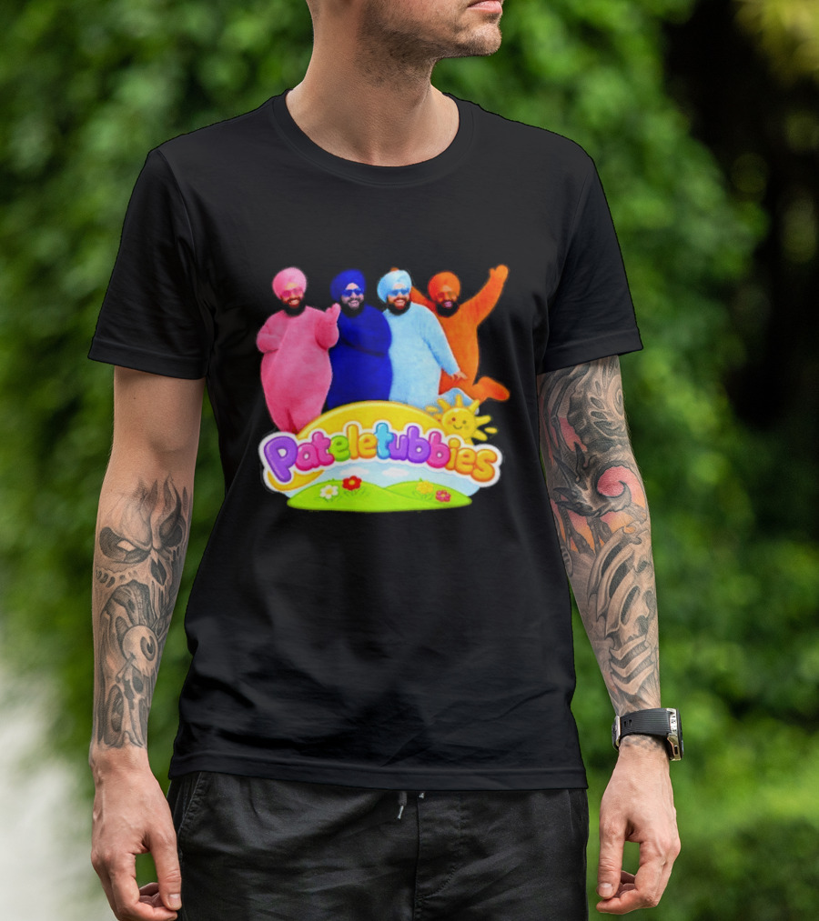 Pateletubbies Indian Characters With Colorful Outfits T-Shirt