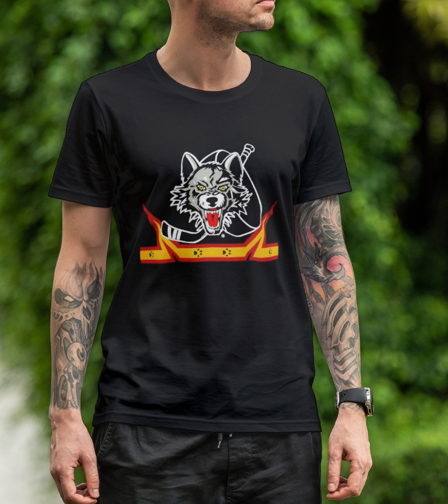 Chicago Wolves 2002 Throwback Hockey Wolfhead T-Shirt