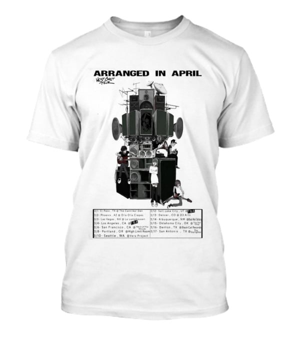 Arranged In April 2026 West Coast Tour Vintage Locomotive T-Shirt