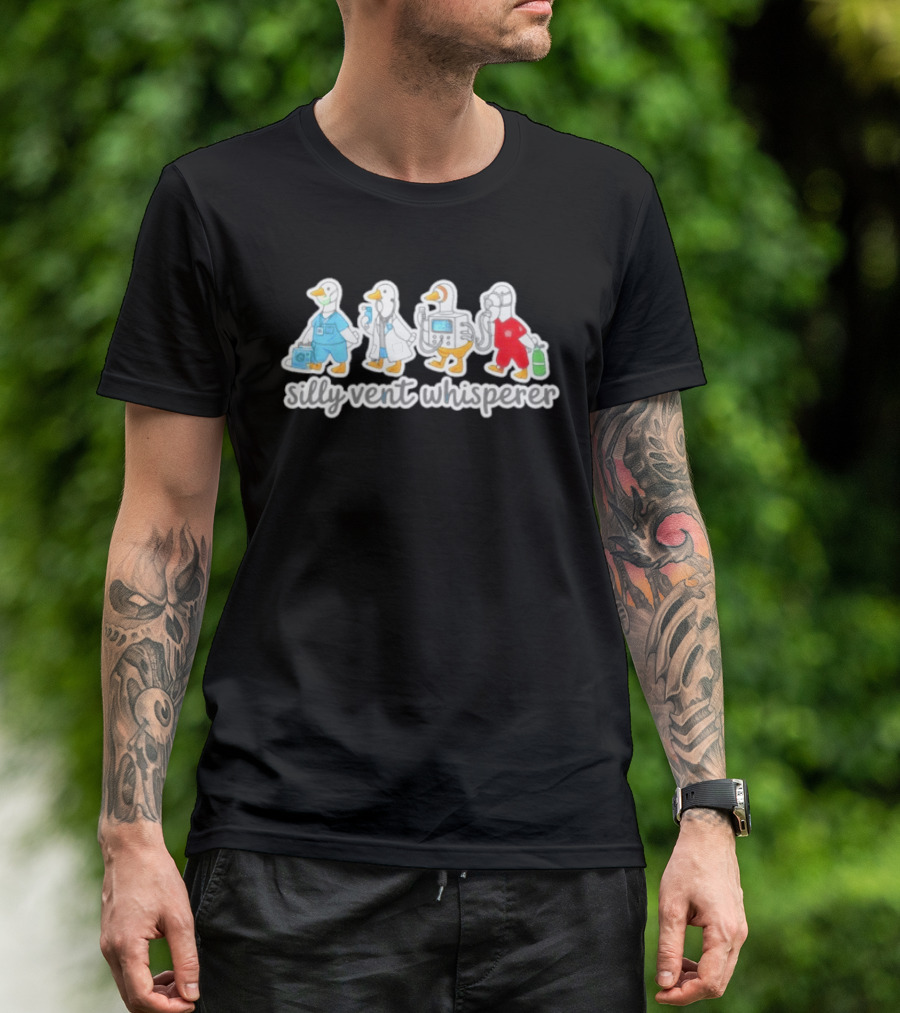 Silly Vent Whisperer Ducks In Medical Outfits T-Shirt