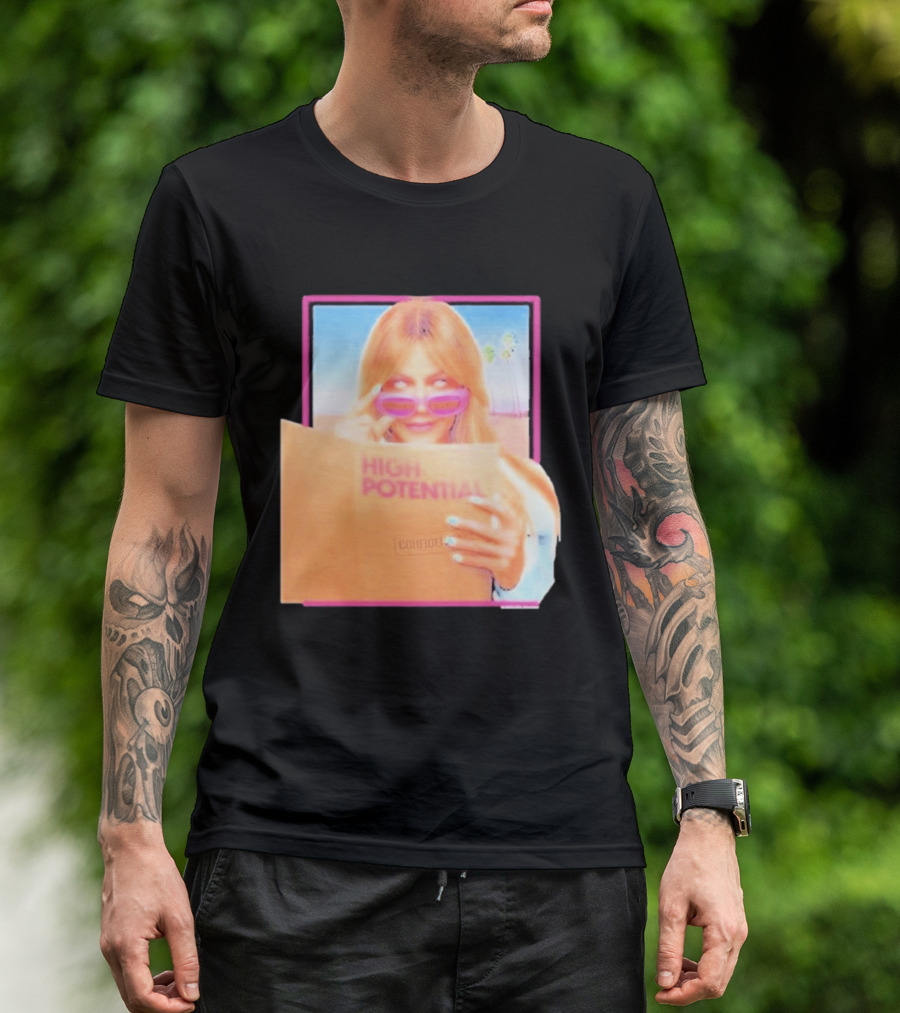 High Potential Confident Woman In Sunglasses Reading Document T-Shirt