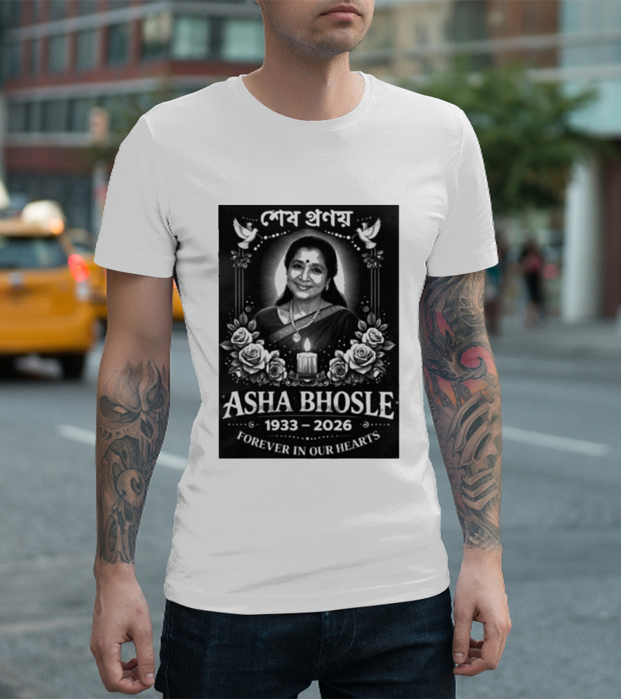 Asha Bhosle 1933 2026 Forever In Our Hearts Memorial T-Shirt