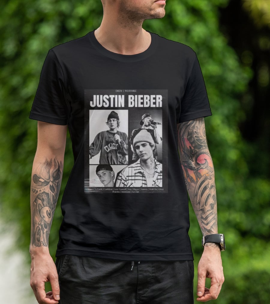 Justin Bieber Drew House Wursweile Greatest Hits Love Yourself Yummy Hold On T-Shirt