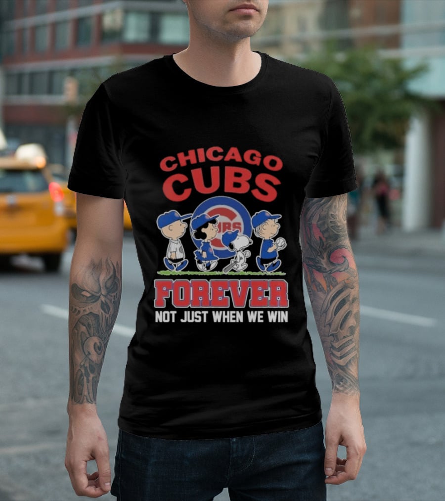 2026 Chicago Cubs Peanuts Abbey Road Forever Not Just When We Win T-Shirt
