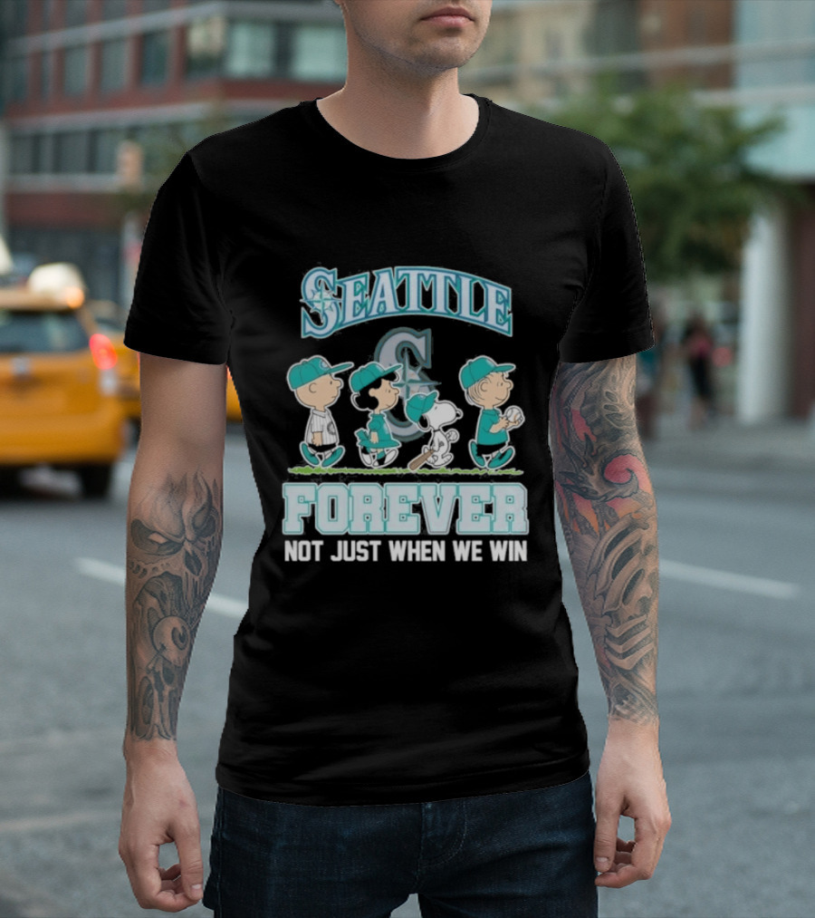 Seattle Peanuts Abbey Road Forever Not Just When We Win 2026 T-Shirt