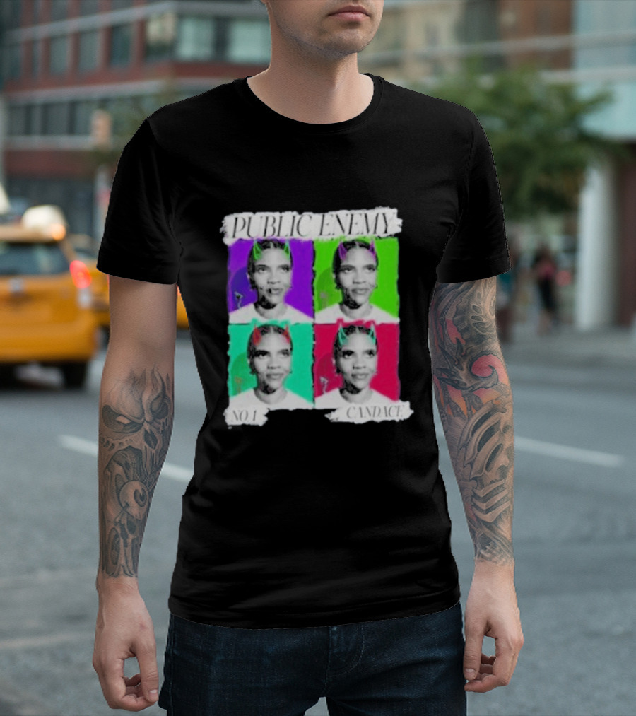Candace Owens Public Enemy No 1 Pop Art Style Quad T-Shirt
