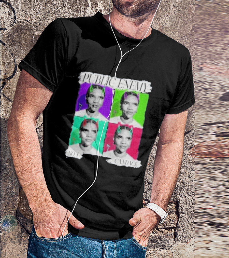 Candace Owens Public Enemy No 1 Pop Art Style Quad T-Shirt