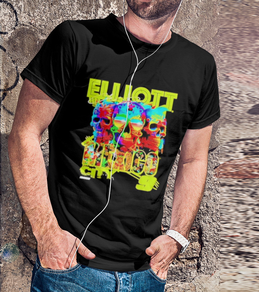 Elliott Mexico City Multicolor Skull T-Shirt