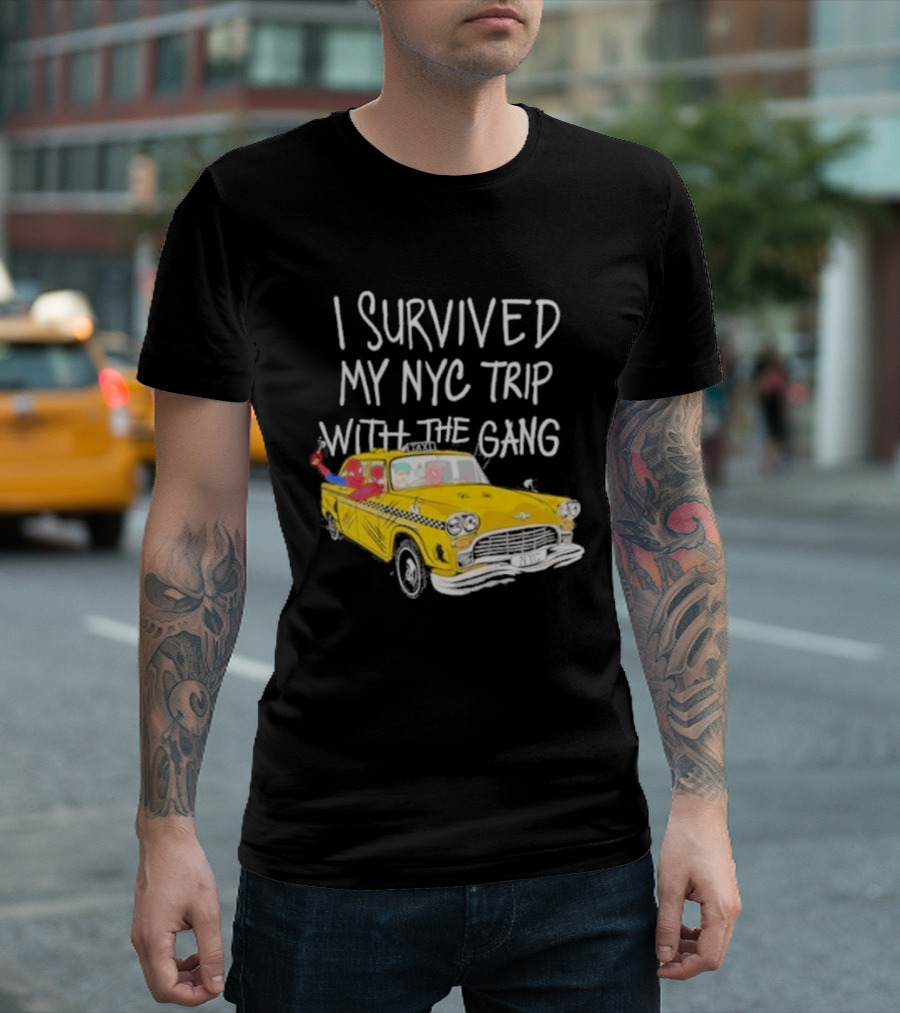 I Survived My NYC Trip With The Gang Spider Perks Taxi Adventure T-Shirt