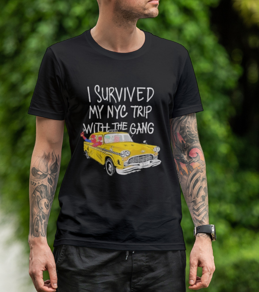 I Survived My NYC Trip With The Gang Spider Perks Taxi Adventure T-Shirt