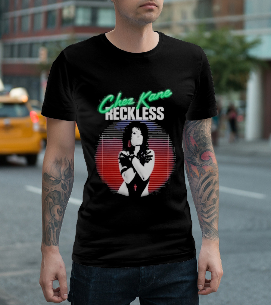 Chez Kane Reckless Punk Woman Retro 80s T-Shirt