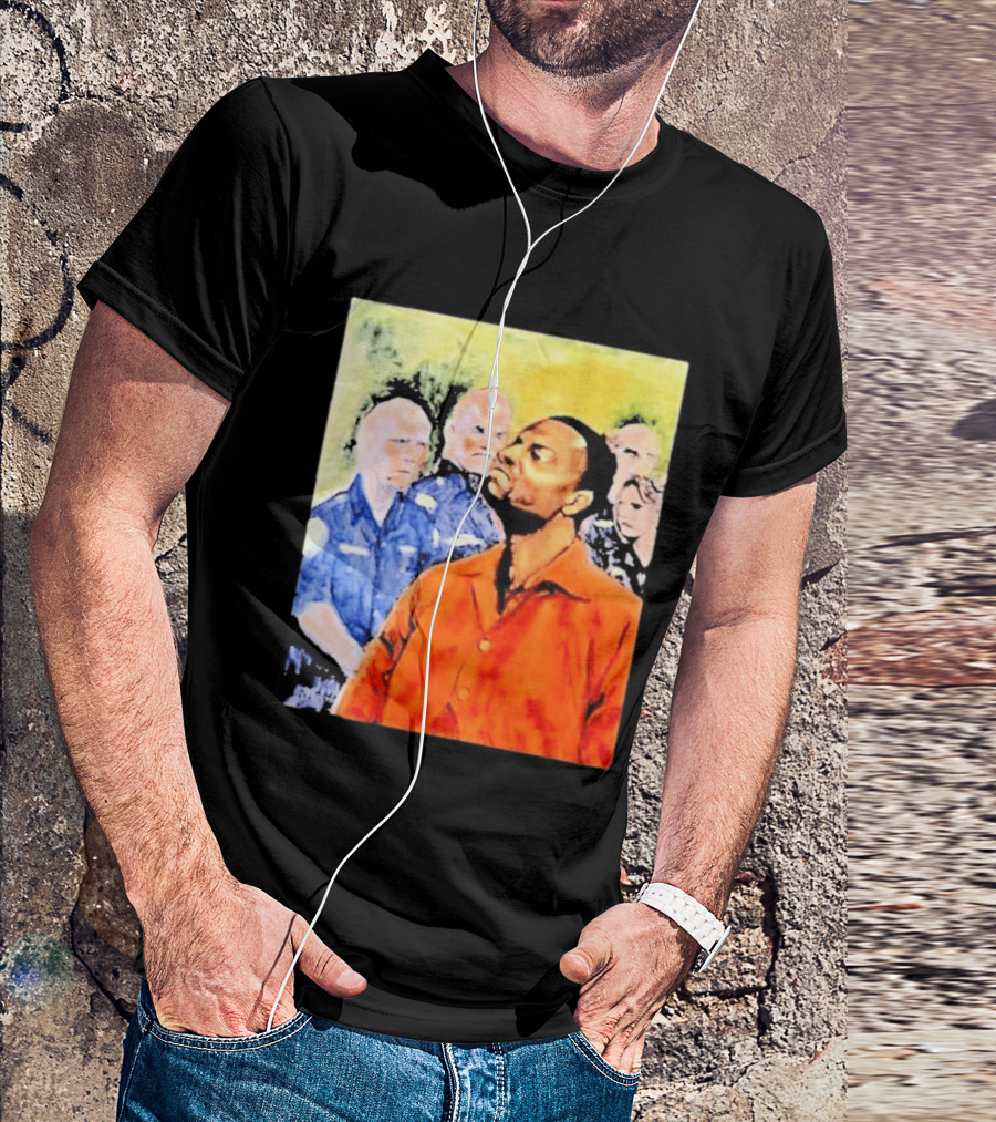 Rodney Hilton Jr Cloutfishing Artwork With Police Officers T-Shirt