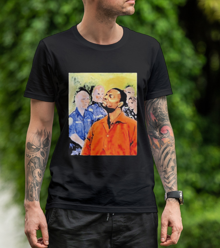 Rodney Hilton Jr Cloutfishing Artwork With Police Officers T-Shirt