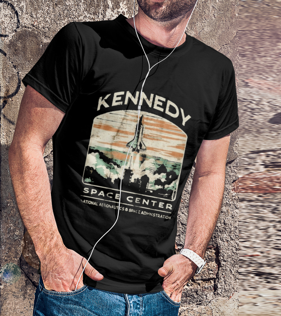 Kennedy Space Center Shuttle Launch NASA Vintage National Aeronautics And Space Administration T-Shirt