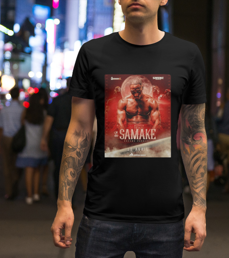 Samake Versus Hadribeaj 2026 Venum Boxing Match Adidas Arena April 25 T-Shirt